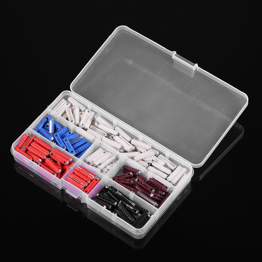 200 шт. Ассортиментная коробка Континентальные предохранители Быстродействующий Торпедный предохранитель Классический автомобиль 5А 8А 10А 16А 25А Немецкий Европейский Автомобильный