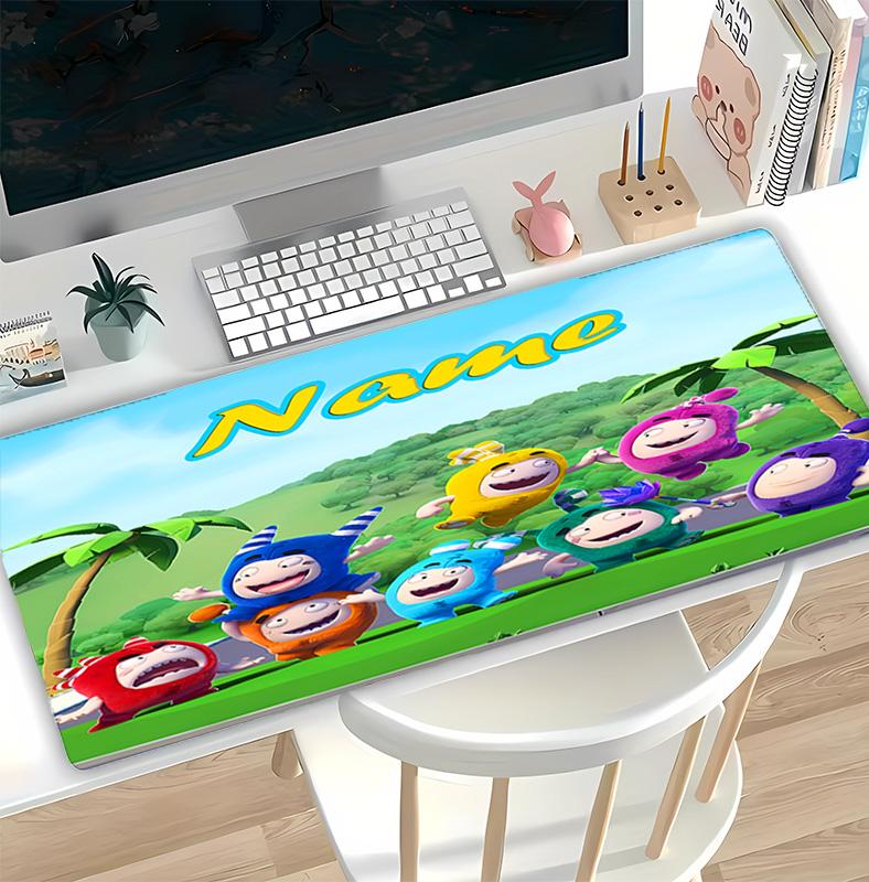 Customizable Name Oddbods Pattern Gaming Mouse Pad-Non Slip Rubber Base,Perfect Gamers,Esports,Ideal Gift Gaming Enthusiasts