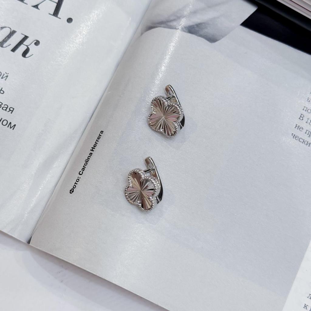 Серебряные серьги без камней (2168218)