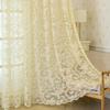 European Embroidered Sheer Curtains for Living Room Bedroom Balcony Bay Window Light Filtering Lace Window Screen
