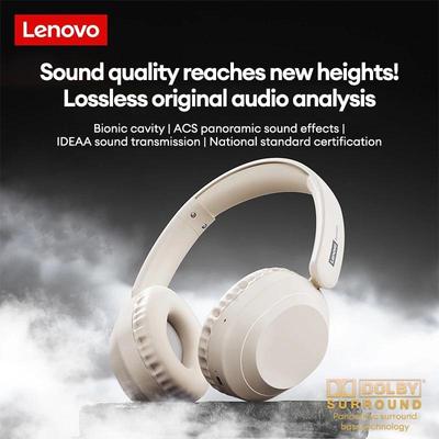 Оригинальная игровая гарнитура Lenovo LE601, накладные беспроводные Bluetooth-наушники 6.0, стереозвук 360° уровня IMAX, длительное время работы, складные