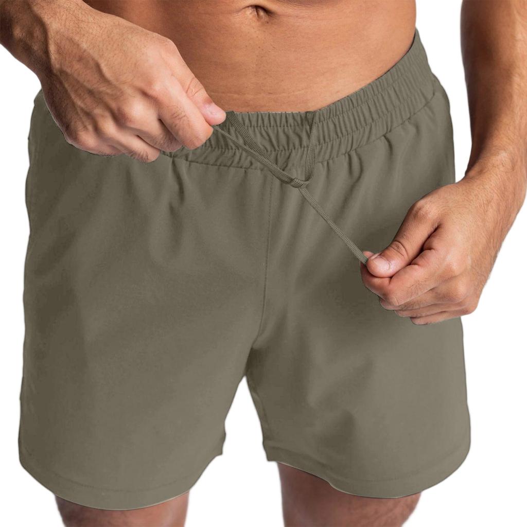 Men’s Summer Casual Woven Shorts Five Pocket Athletic Quick Dry Relaxed Fit Street Style Elastic Waist Short Pants