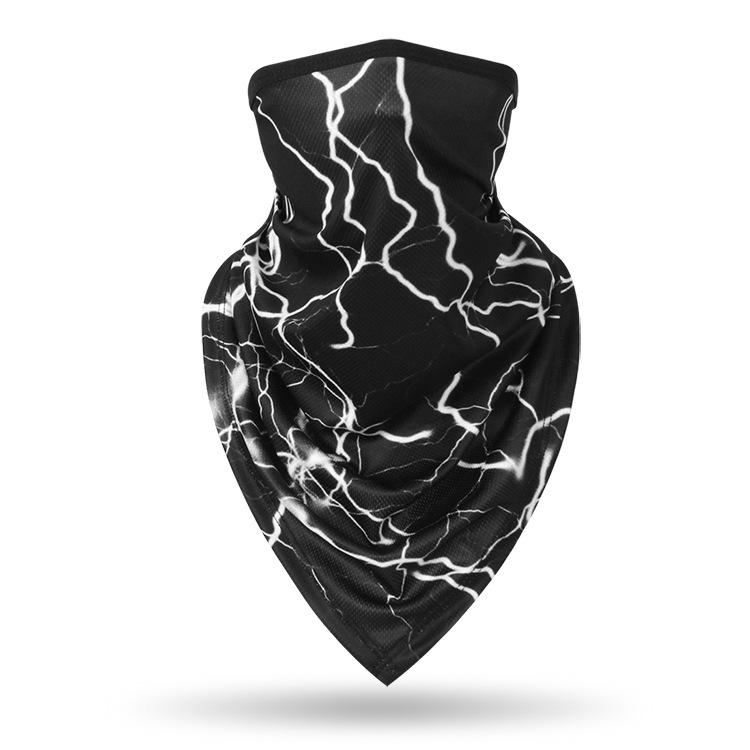 Summer UV Protection Cycling Triangle Face Mask Neck Gaiter Cover Scarf Paisley Ice Silk Mesh Bandanas