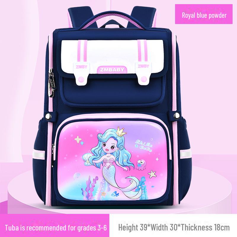Durable Cartoon School Backpack for Boys, Grades 1-6: Large Capacity