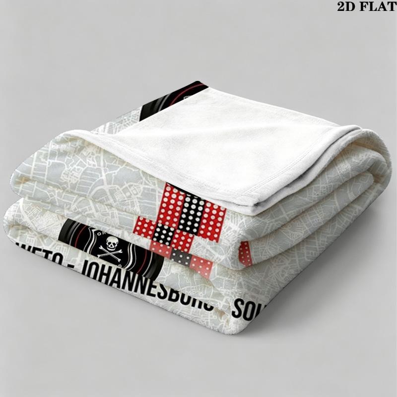 Orlando Pirates Print Flannel Blanket High Quality Warm Comfortable Cover for All Seasons Perfect for Gifts Home Decor