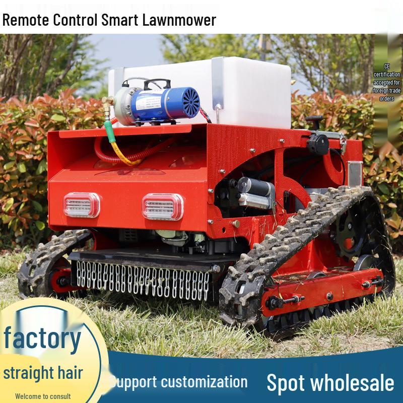 Remote Control Smart Lawn Mower: Multi-purpose Orchard Grass Cutter for Spraying, Snow Removal & Gas-Powered Weeding