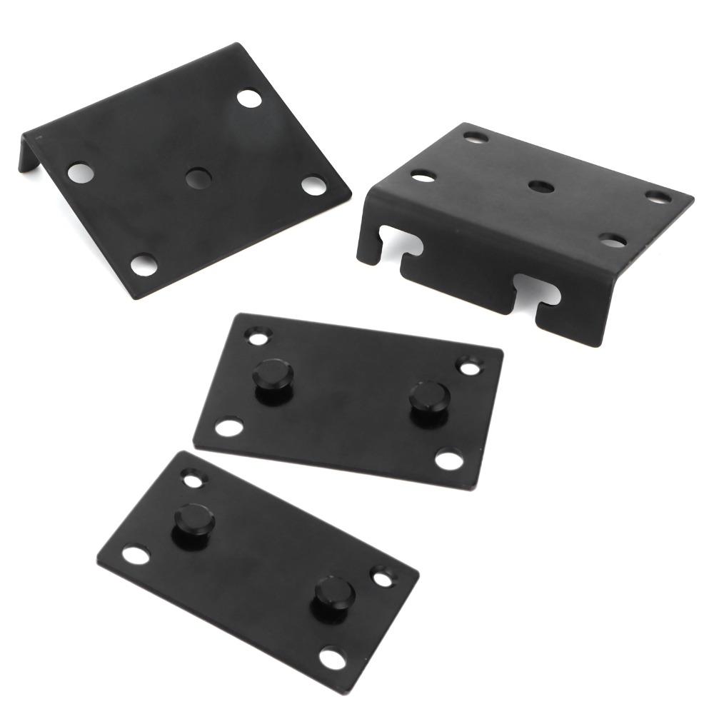 1 set Adjustable Furniture Hardware Connector Black Bed Frame Bracket Hinge Bracket Headboards