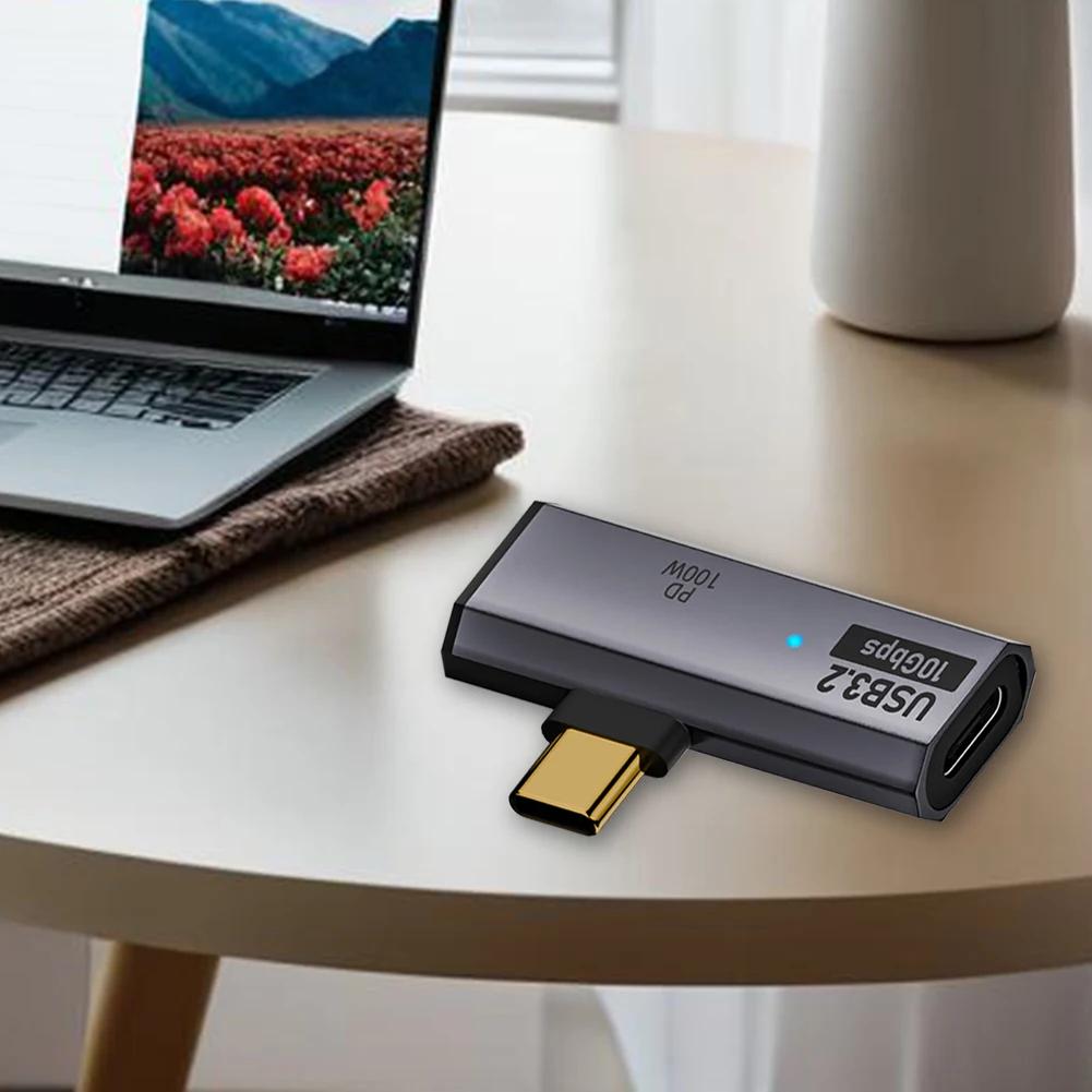 Type C USB3.2 OTG Splitter 2-in-1 100W PD Fast Charging USB C Adapter 10Gbps Data Transfer Fast Charging Converter For Macbook