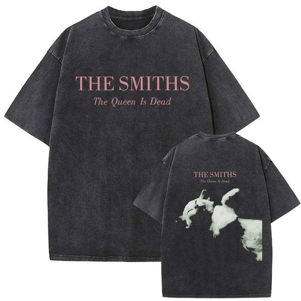 Rock Band The Smiths Более громкая Винтажная стираная футболка Альтернативная s Инди Морисси Футболка The Queen Is Dead Футболки Унисекс