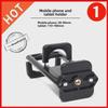 Universal Tripod Pan Head Bracket for Camera, Selfie Stick, Tablet, and Large Screen Mobile Phone