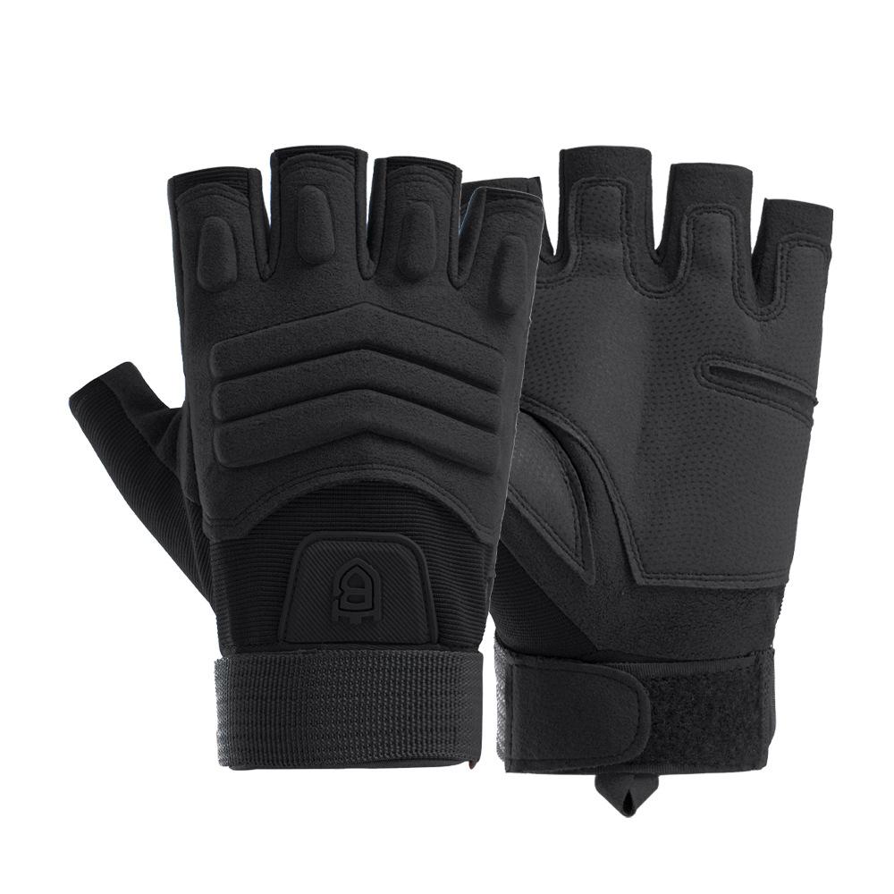Фитнес Перчатки без пальцев для мужчин для тренировок на открытом воздухе, тактические, полевые, с одинарной перекладиной, износостойкие, противоскользящие, для езды на мотоцикле