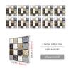 10pcs Mosaic Tile Sticker Waterproof Self-Adhesive Wall Decor for Kitchen & Bathroom - Oil Proof Wall Sticker
