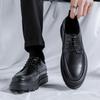 2024 Thick Bottom Fashion Oxford Shoes Leather Men Business Shoes Non-Slip Men Casual Shoes Luxury Brand Handmade Men's Shoes