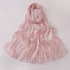 Fashion Solid Color Silk Scarf Chiffon Long Sunscreen shawl Soft Shining Ramadan Long Scarf Outdoor