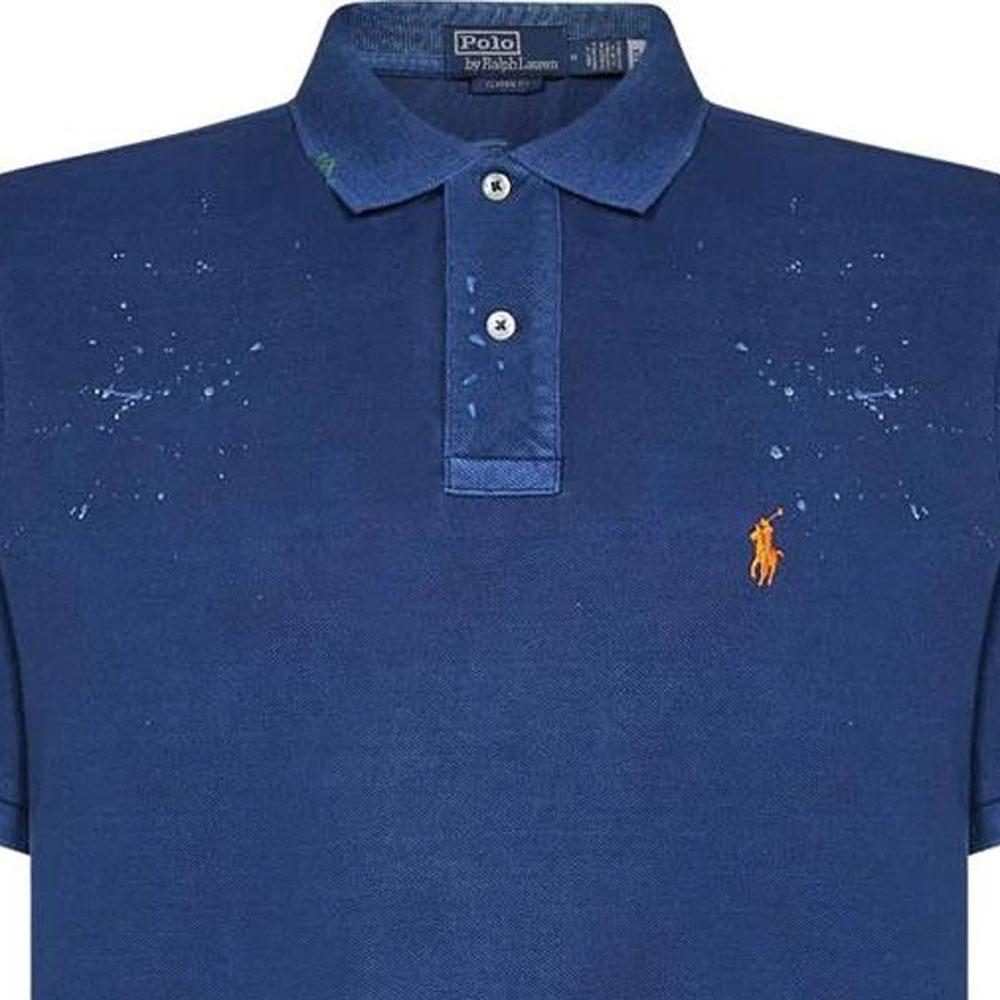 Поло Ralph Lauren Поло с вышивкой значка Мужские топы Синий 710940455-005