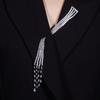 Elegant Crystal Meteor Shoulder Chain Vintage Shoulder Flash Long Tassel Brooch Suit Accessories