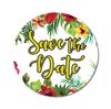 Darling Souvenir Border Round Save The Date Stickers 45 Pcs Non Customized-1.6 Inches