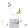 Statement Butterfly Chain Earrings Fashionable With Urban Street Style