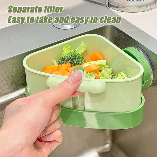 Yousheng 2 шт. Сетчатая корзина для слива в раковину с дренажным отверстием, подвесной угловой дуршлаг для раковины, треугольная корзина для сбора остатков пищи, кухонный инструмент