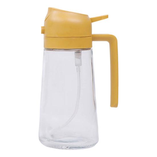 470ML Oil Dispenser Spray Pour 2 In 1 Olive Bottle Sprayer for Air Fryer Salad Frying Multi-Liquid Oil BPA-Free Glass Wide Mouth Oil Sprayer