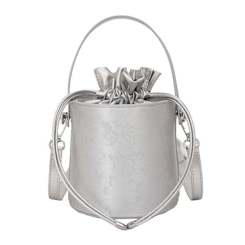 Fashion Drawstring Single Shoulder Bucket Bag For Women New Simple Mini Crossbody Bags Ladies Commuting Shopping Handbags