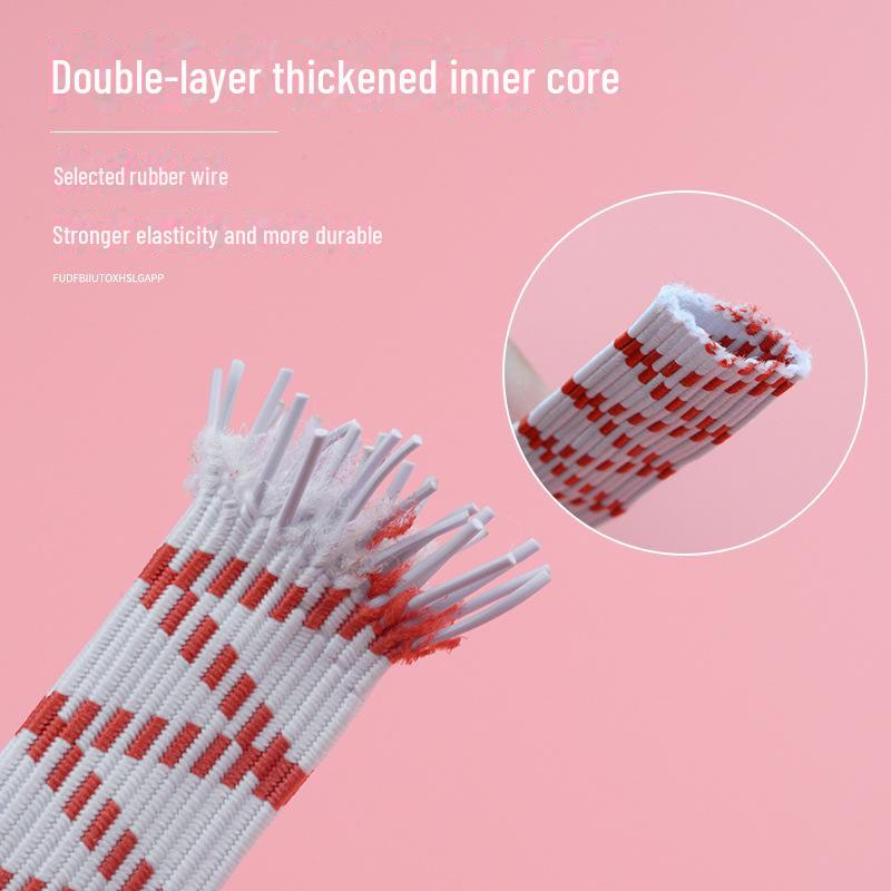 High Elastic Double-Layer Black and White Wide Waistband for Pants