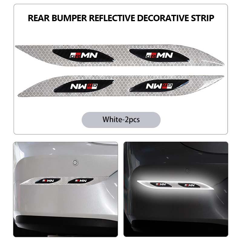 Car Reflective Sticker Bumper Trunk Safety Warning Reflector Stickers Strip For Toyota Crown GR Corolla YARIS Auris C-HR Hilux
