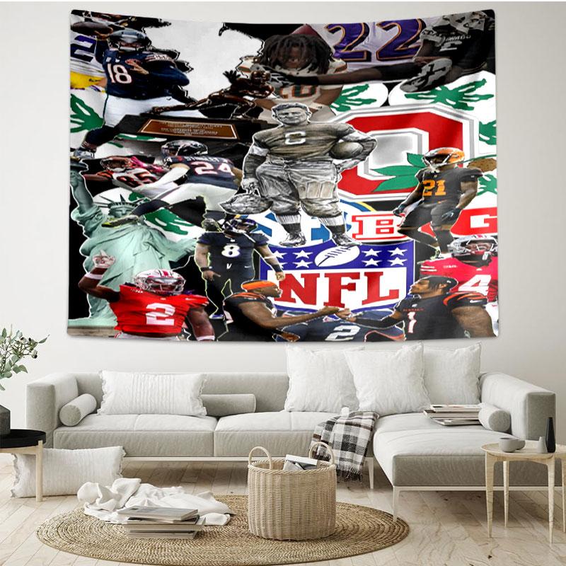 Гобелен с принтом NFL - Портативная ткань для настенного декора, для дома, общежития, путешествий, спальни, гостиной - Идеальный подарок на день рождения, новоселье