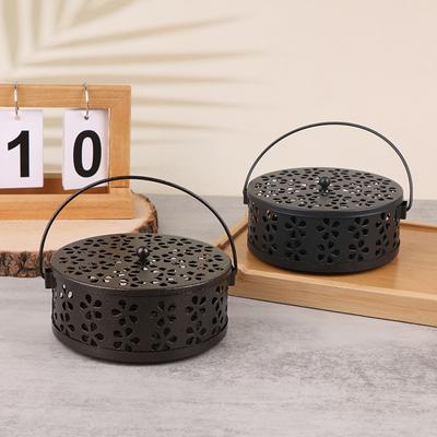 Портативный противомоскитный огнестойкий противомоскитный репеллент для дома с крышкой из кованого железа сандаловое дерево курильница от комаров