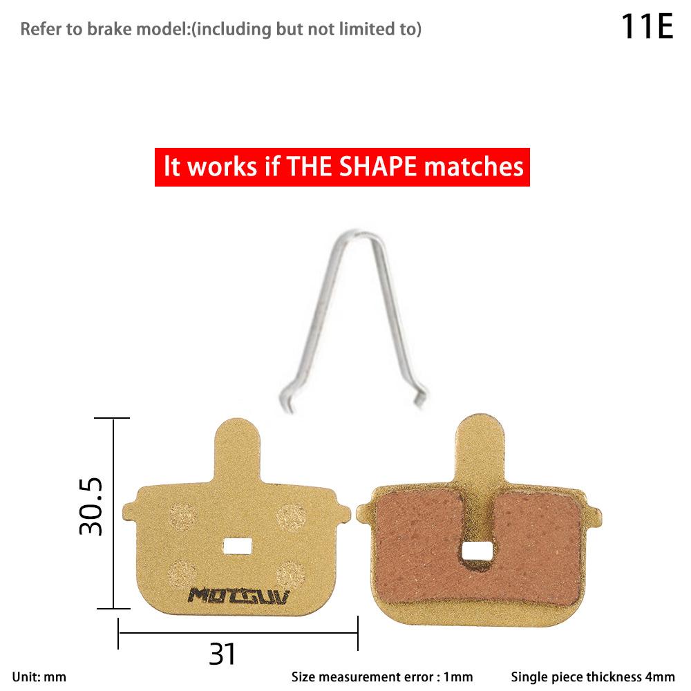 10 Pairs (20 Pieces) Copper Base Bike Brake Pads for Shimano SRAM Avid Hayes Magura Bicycle Accessories