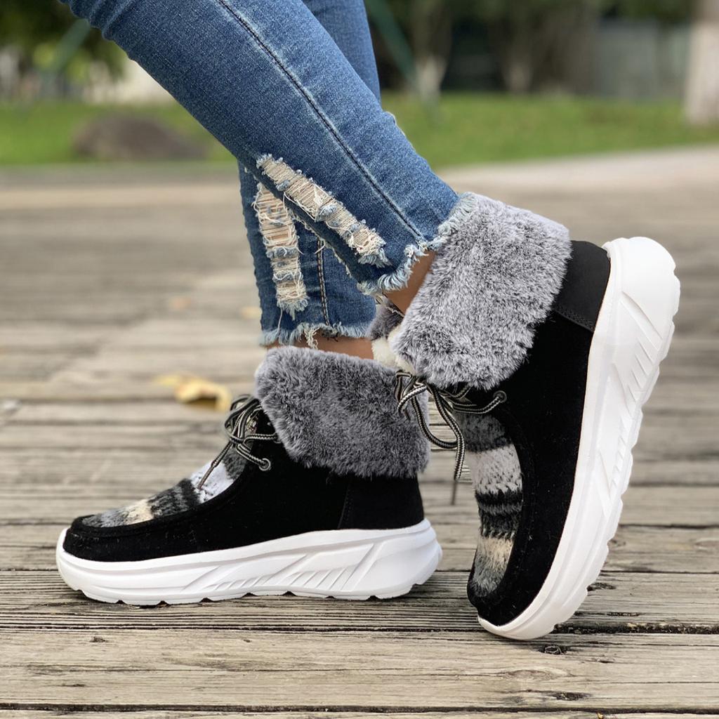 Новые зимние модные высокие зимние ботинки женские на толстой подошве водонепроницаемые женские ботинки на платформе теплая хлопковая подкладка обувь для женщин