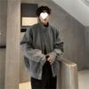 Мужское шерстяное пальто с воротником-стойкой - Американский силуэт, Короткая куртка большого веса для весны/осени