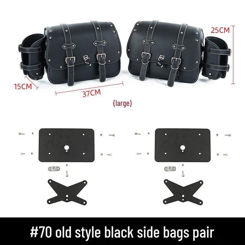 Qidian KD150C Retro Side Bag Canvas with Protective Bar, Backrest, and Footrest Modification