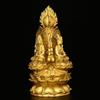 Chinese Style Pure Copper Three Sided Buddha Ornament Shakyamuni Ksitigarbha Blessings Decorations