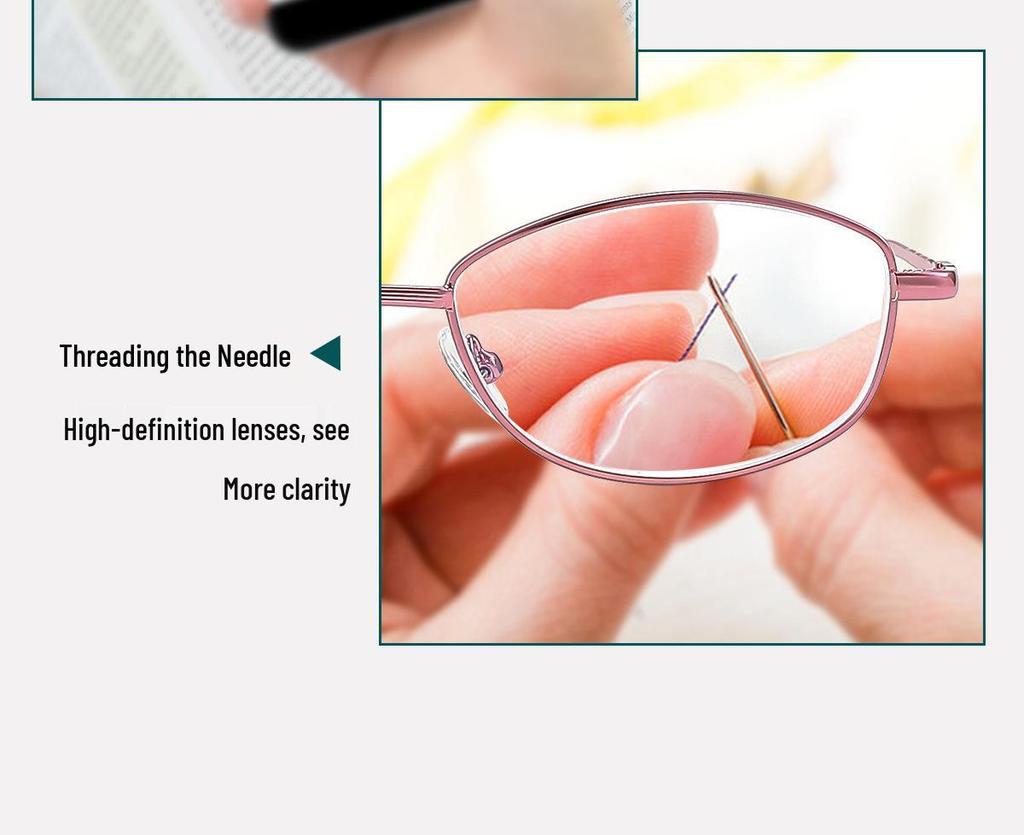 2025 Женские HD Металлические Модные Очки для Чтения с Защитой от Синего Света