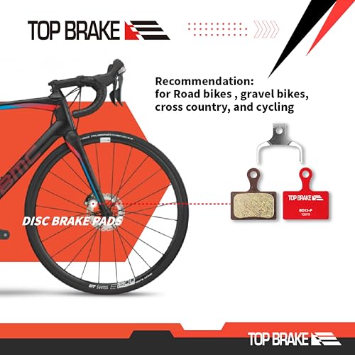 Top Brake Disc Road Bike Brake Pads for Shimano XTR-M9100, Dura Ace R9170, GRX RX400, BR RS305, 405, 505, 805, Tektro HD-R310/R510, TRP-Hylex, Flat Mo