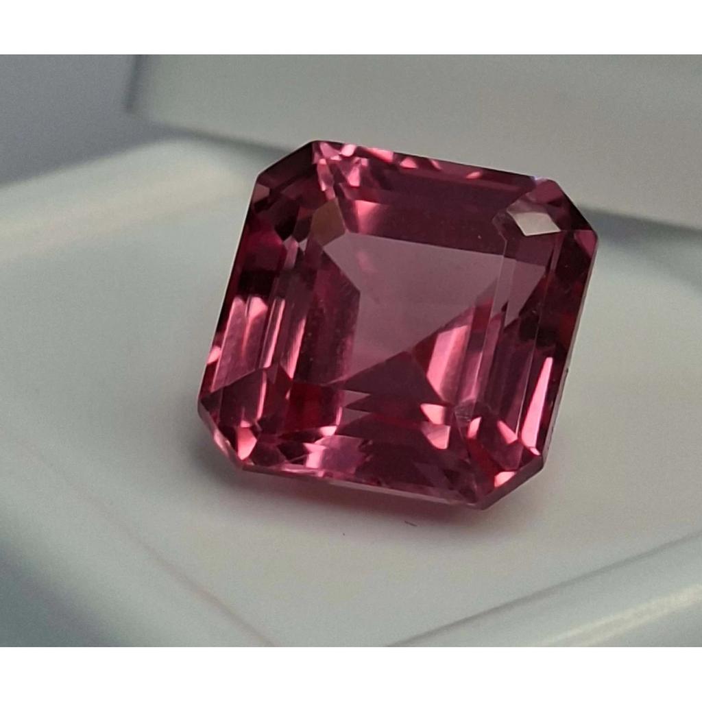 Fabulous Natural Pink Tourmaline Shape 6-8 Ct Asscher Cut Certified Gemstone