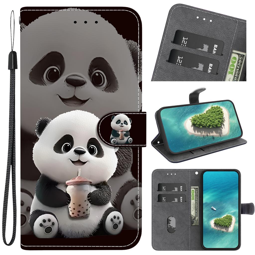 Чехол-книжка из искусственной кожи ручной работы для Samsung Galaxy S24 (СМ-S921B) Противоскользящий ударопрочный чехол с ремешком на запястье и дизайнами в виде сердец/роз и кошек