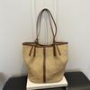 Fashion Woven Straw Large Capacity Shoulder Tote Bag For Women Daily Beach Vacation