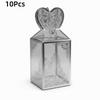 10 Pcs Gold Stamping Candy Boxes Transparent Wedding Favor Boxes Creative Gift Boxes
