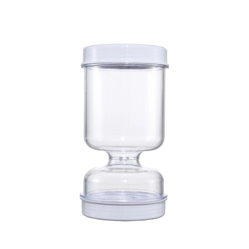 Kitchen Wet and Dry Separation Pickle Jar With Forks Wet and Dry Dispenser Flip Pickle Jar Plastic Inverted Storage Holder &clip