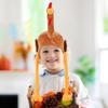 Thanksgiving Turkey Hat for Men Women Long Leg Plush Turkey Hat Funny Turkey Cosplay Costume Accessories for Thanksgiving Harvest Party Supplies