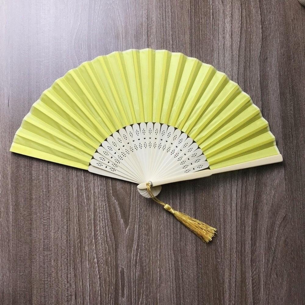 Cooling Tool Silk Hand Fan Chinese Style Hand Held Fan Fashionable Bamboo Hand Fan Wedding Favors