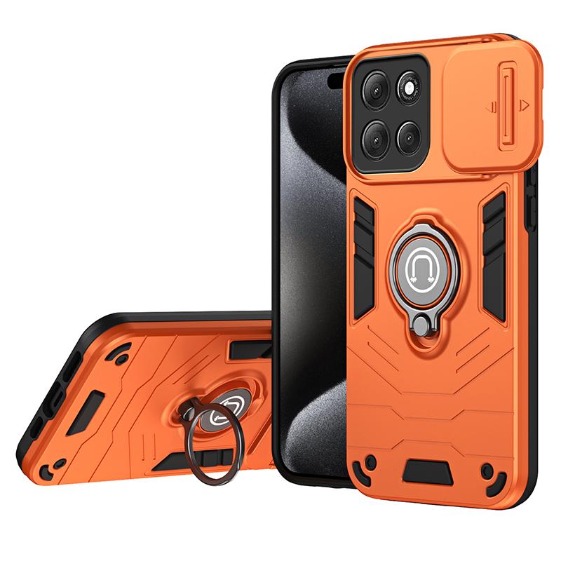 Гибридный бронированный чехол для телефона Motorola Moto G77 G67 G56 G86 G17 Power Edge 70 Fusion Plus 5G Кольцо-держатель Сдвижная крышка для камеры Магнитный