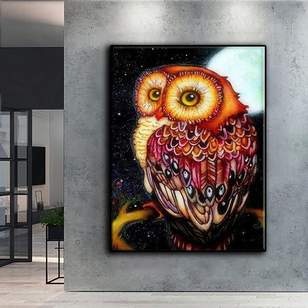 Алмазная вышивка животное Сова 5D DIY Алмазная картина вышивка крестом горный хрусталь