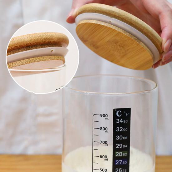 Набор банок для закваски Yousheng, большая емкость, широкое горлышко, не содержит БФА, пищевой класс, легко моется, многофункциональная стеклянная банка, контейнер для закваски