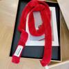 Slender And Long Y2K Striped Plush Scarf Female Niche Design Sense Hot Girl Decorated Scarf