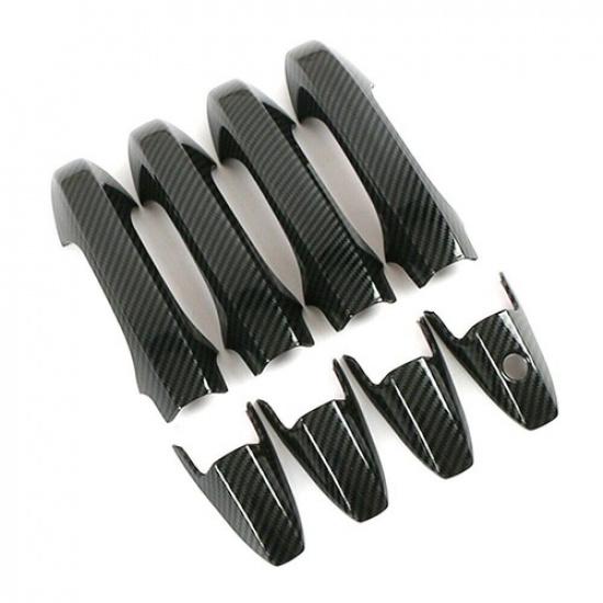 Carbon Fiber Car Door Handle Bowl Cover Trim For Honda CRV 2007-2011 G3 Gen 3th