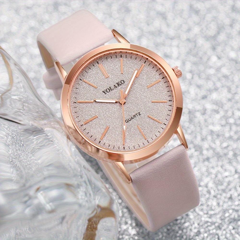 6item/Set Fashionable casual everyday heart-shaped set watch, quartz watch with various styles and innovative design, stylish analog wristwatch that