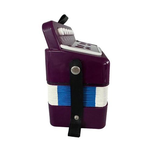 Summina Mini 7-Key 2-Bass Accordion ABS Material Musical Instrument Beginner Christmas Gift Lightweight Button Accordion Hand-Eye Coordination Stage P